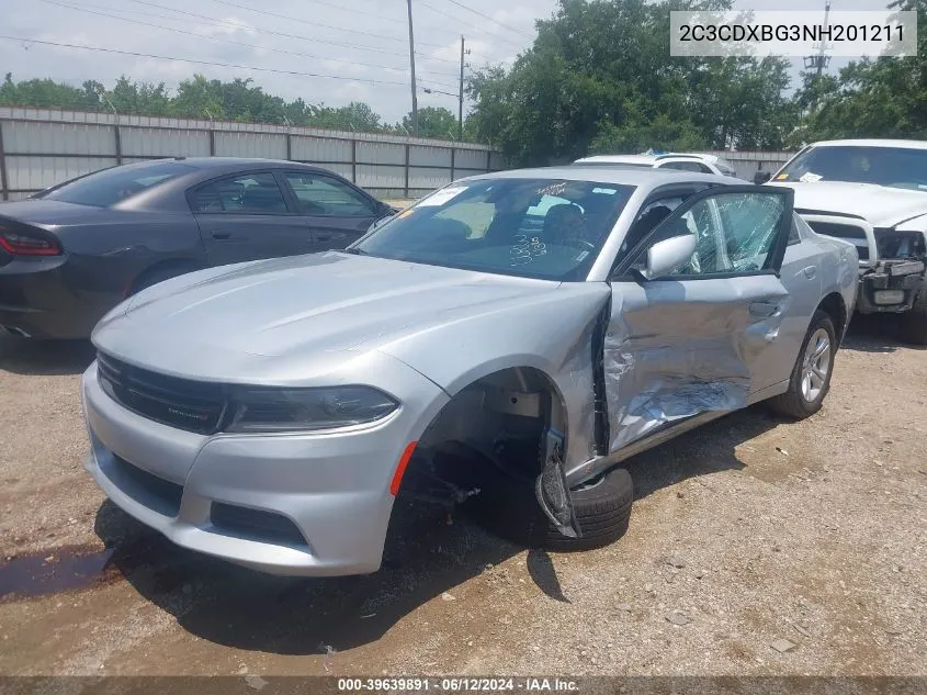 2022 Dodge Charger Sxt Rwd VIN: 2C3CDXBG3NH201211 Lot: 39639891