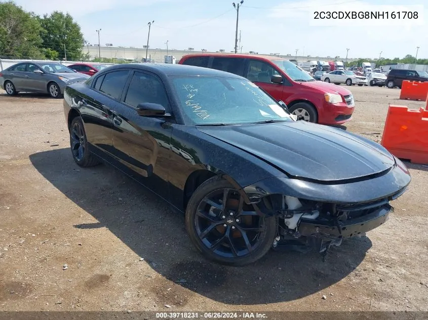 2022 Dodge Charger Sxt Rwd VIN: 2C3CDXBG8NH161708 Lot: 39718231