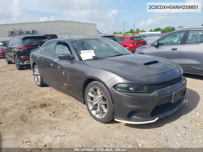 2C3CDXHG6NH258851 2022 Dodge Charger Gt Rwd