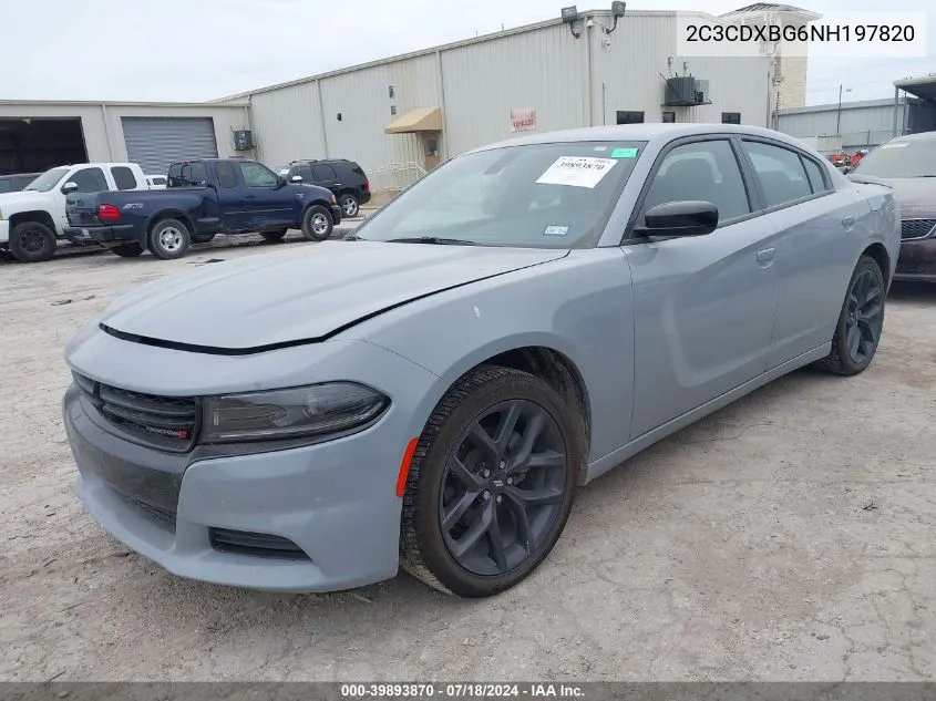 2022 Dodge Charger Sxt Rwd VIN: 2C3CDXBG6NH197820 Lot: 39893870