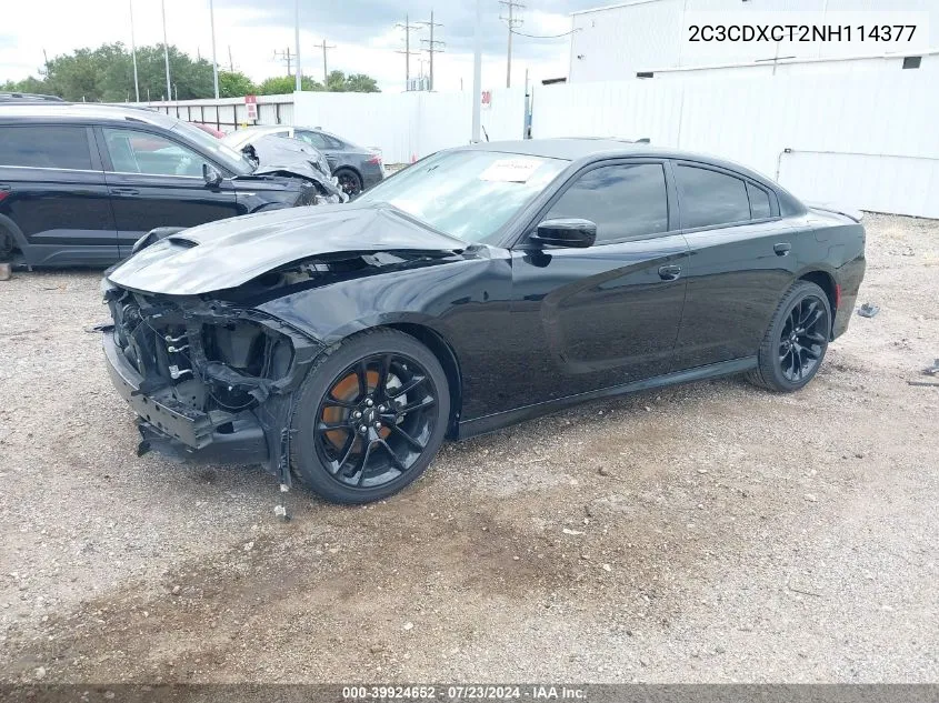 2022 Dodge Charger R/T VIN: 2C3CDXCT2NH114377 Lot: 39924652