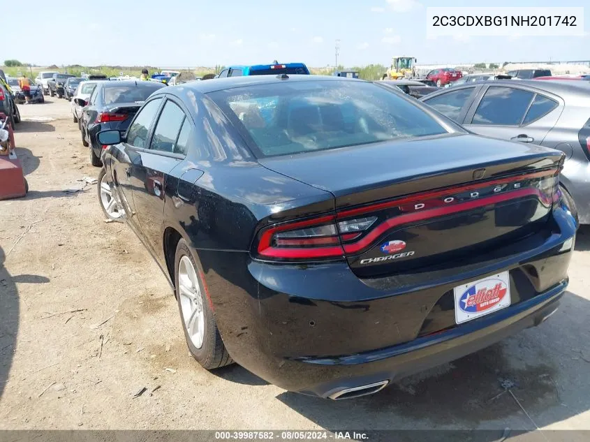 2C3CDXBG1NH201742 2022 Dodge Charger Sxt Rwd