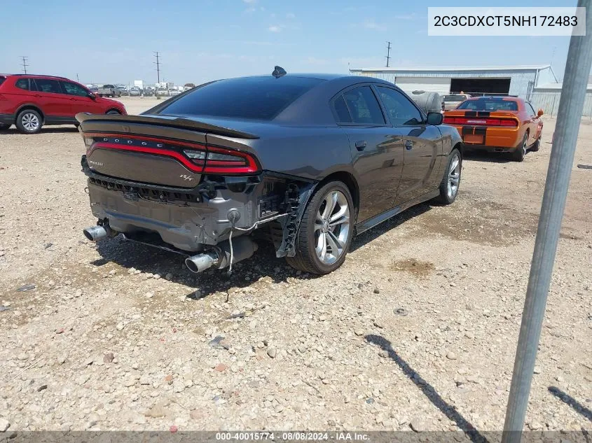 2022 Dodge Charger R/T VIN: 2C3CDXCT5NH172483 Lot: 40015774