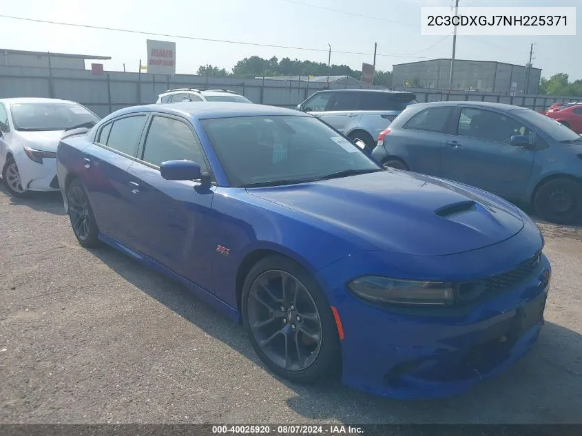 2022 Dodge Charger Scat Pack VIN: 2C3CDXGJ7NH225371 Lot: 40025920