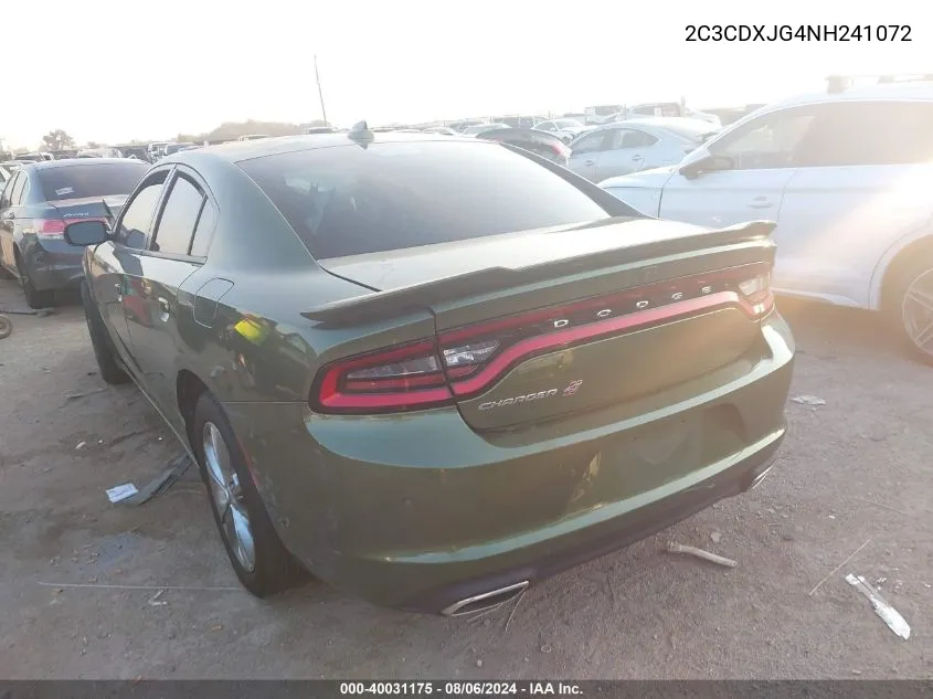 2022 Dodge Charger Sxt Awd VIN: 2C3CDXJG4NH241072 Lot: 40031175