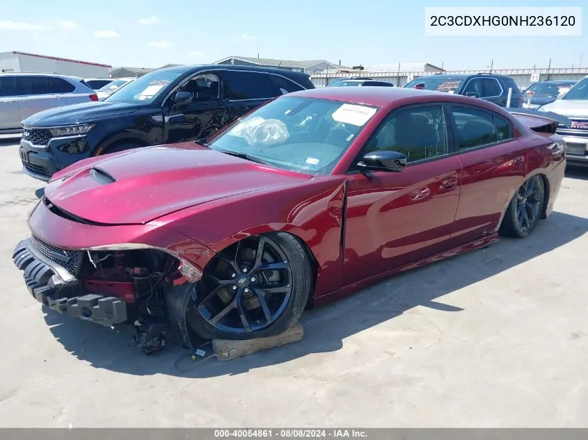 2022 Dodge Charger Gt Rwd VIN: 2C3CDXHG0NH236120 Lot: 40054861