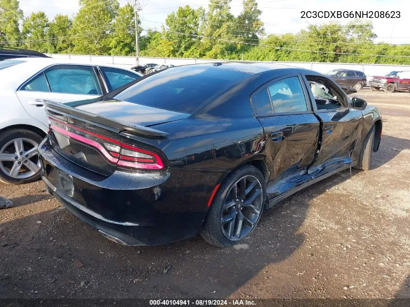 2022 Dodge Charger Sxt Rwd VIN: 2C3CDXBG6NH208623 Lot: 40104941