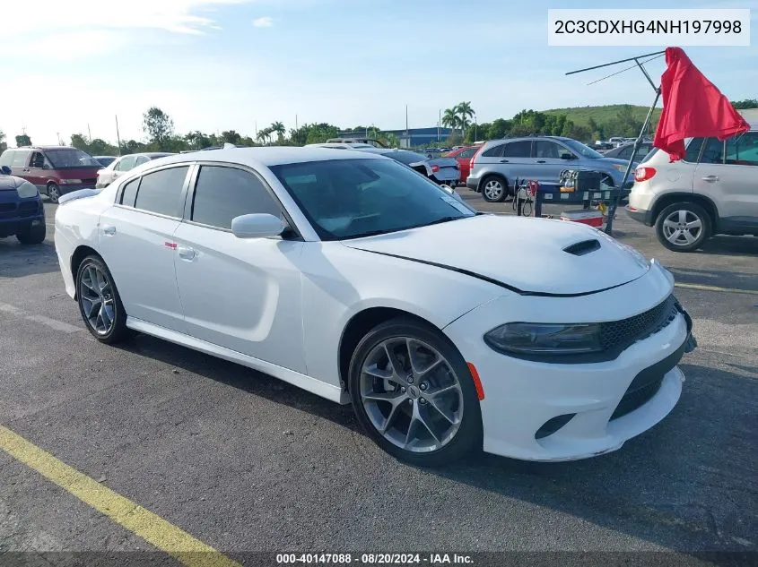 2022 Dodge Charger Gt VIN: 2C3CDXHG4NH197998 Lot: 40147088