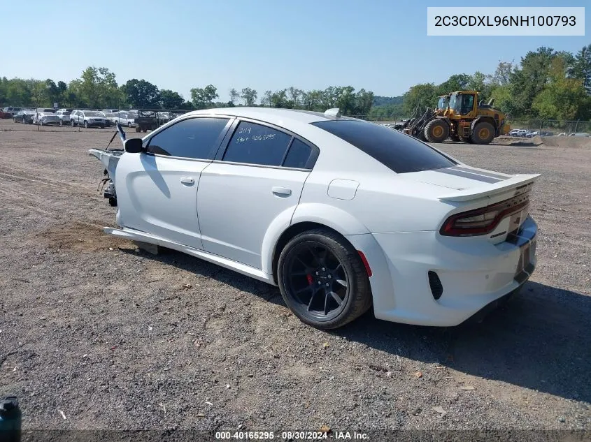 2022 Dodge Charger Srt Hellcat Redeye Widebody VIN: 2C3CDXL96NH100793 Lot: 40165295