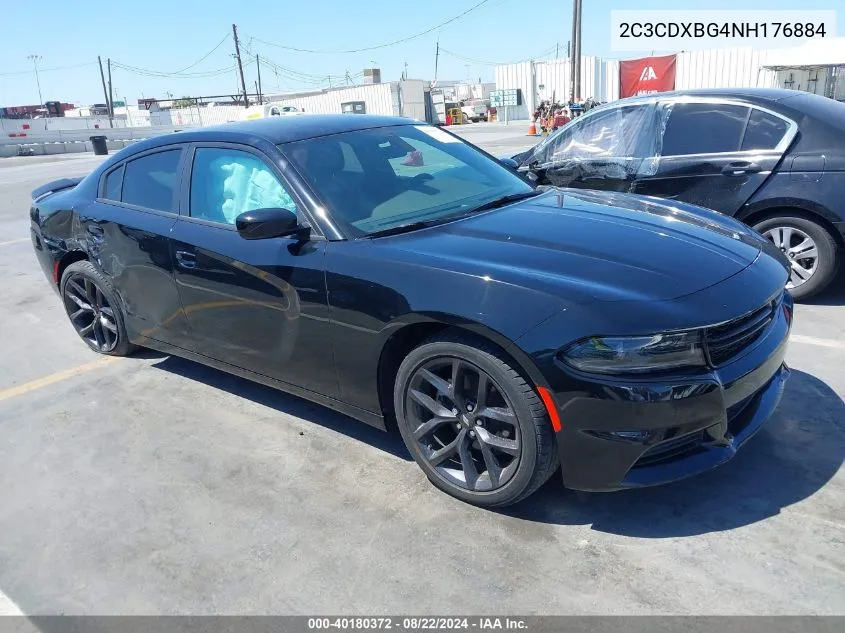 2022 Dodge Charger Sxt Rwd VIN: 2C3CDXBG4NH176884 Lot: 40180372