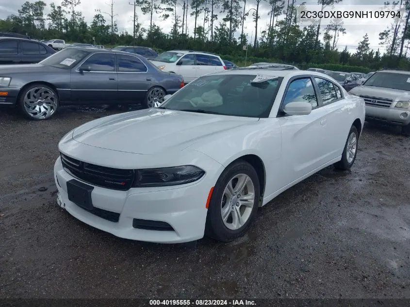 2022 Dodge Charger Sxt Rwd VIN: 2C3CDXBG9NH109794 Lot: 40195555