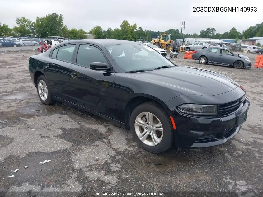 2022 Dodge Charger Sxt Rwd VIN: 2C3CDXBG5NH140993 Lot: 40224571