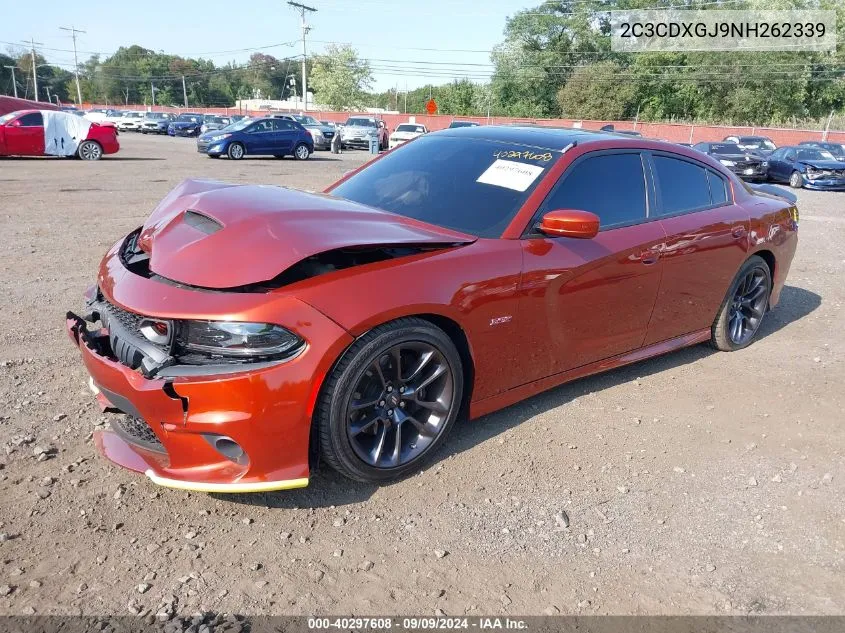 2022 Dodge Charger Scat Pack VIN: 2C3CDXGJ9NH262339 Lot: 40297608