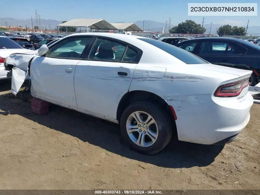 2C3CDXBG7NH210834 2022 Dodge Charger Sxt Rwd