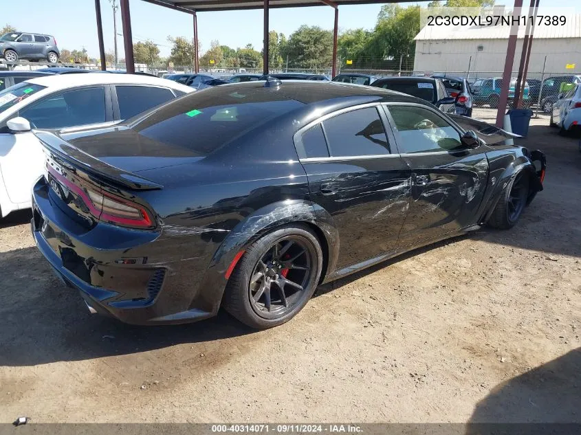 2022 Dodge Charger Srt Hellcat VIN: 2C3CDXL97NH117389 Lot: 40314071