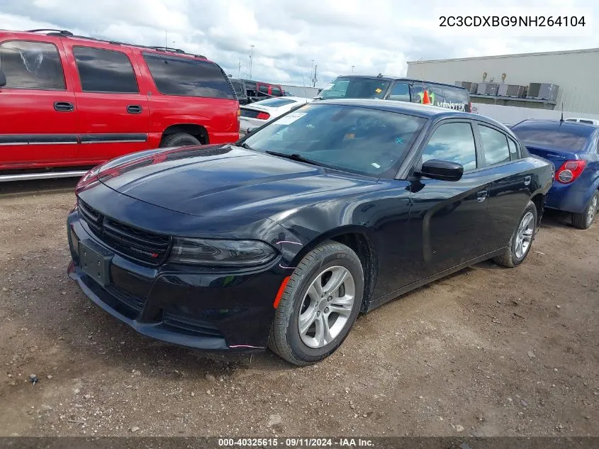 2022 Dodge Charger Sxt Rwd VIN: 2C3CDXBG9NH264104 Lot: 40325615