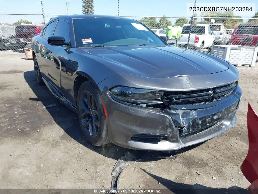 2022 Dodge Charger Sxt Rwd VIN: 2C3CDXBG7NH203284 Lot: 40335067