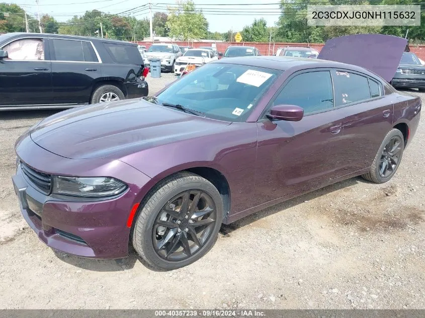 2022 Dodge Charger Sxt Awd VIN: 2C3CDXJG0NH115632 Lot: 40357239