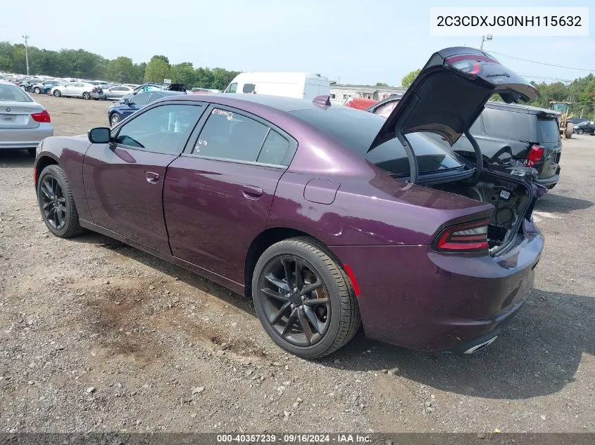 2C3CDXJG0NH115632 2022 Dodge Charger Sxt Awd