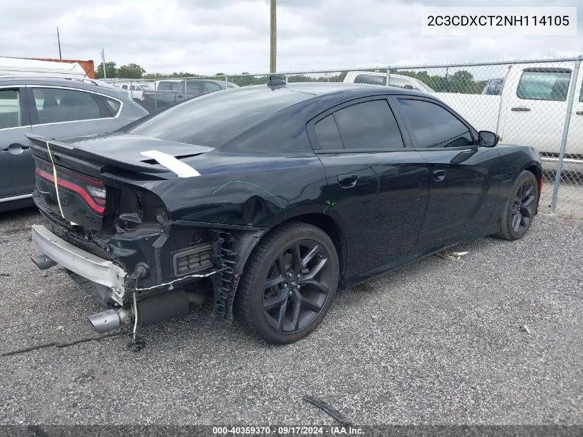 2022 Dodge Charger R/T VIN: 2C3CDXCT2NH114105 Lot: 40359370