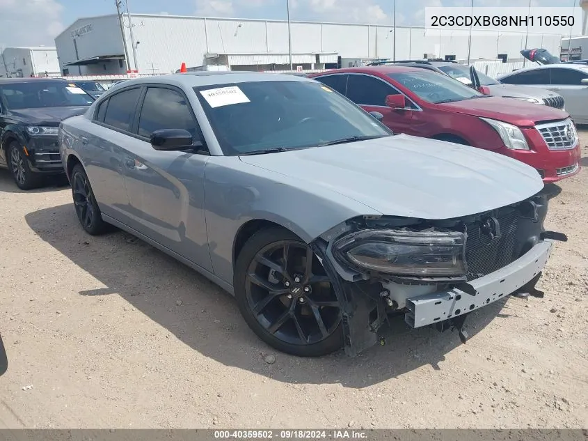 2C3CDXBG8NH110550 2022 Dodge Charger Sxt Rwd