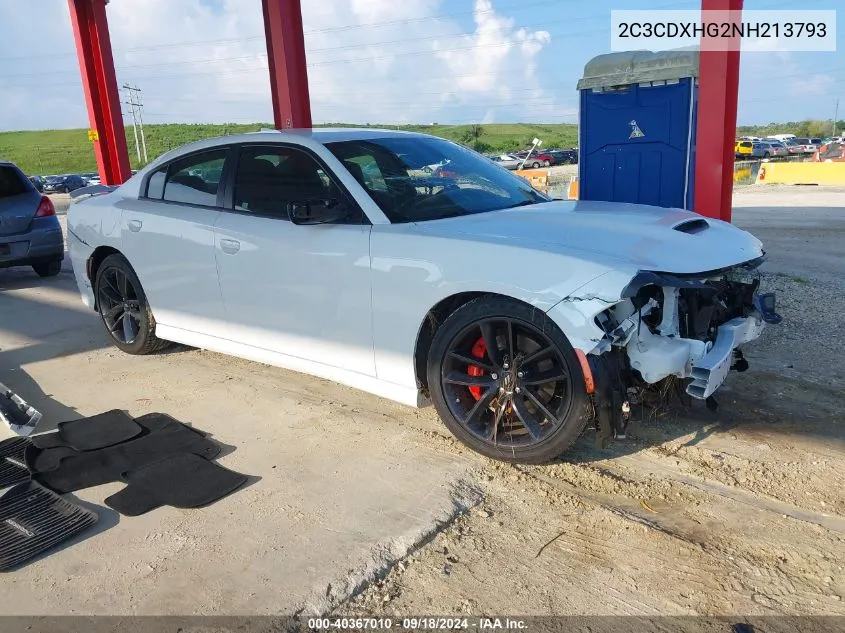 2022 Dodge Charger Gt VIN: 2C3CDXHG2NH213793 Lot: 40367010