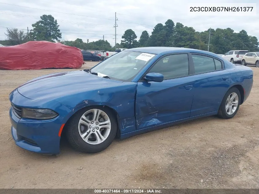 2022 Dodge Charger Sxt Rwd VIN: 2C3CDXBG7NH261377 Lot: 40371464