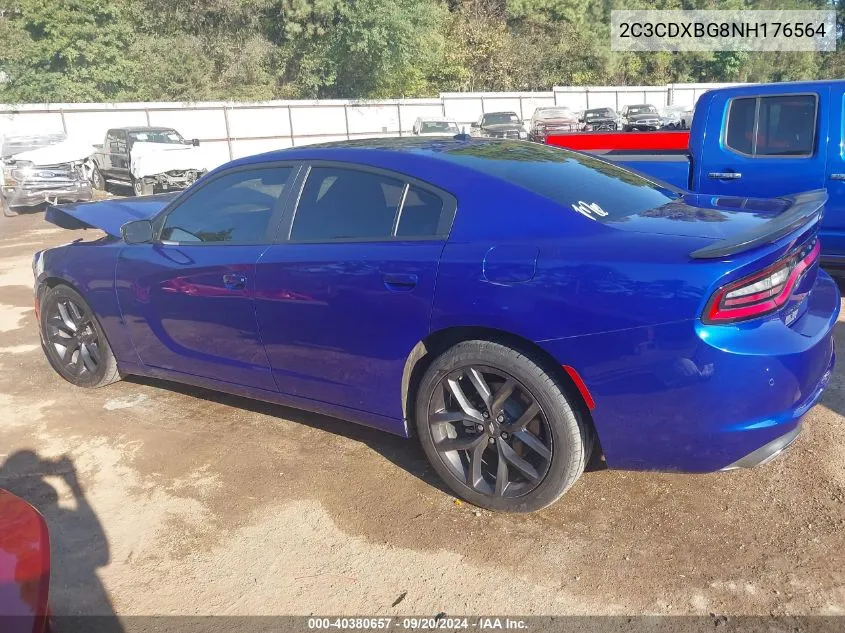 2022 Dodge Charger Sxt Rwd VIN: 2C3CDXBG8NH176564 Lot: 40380657