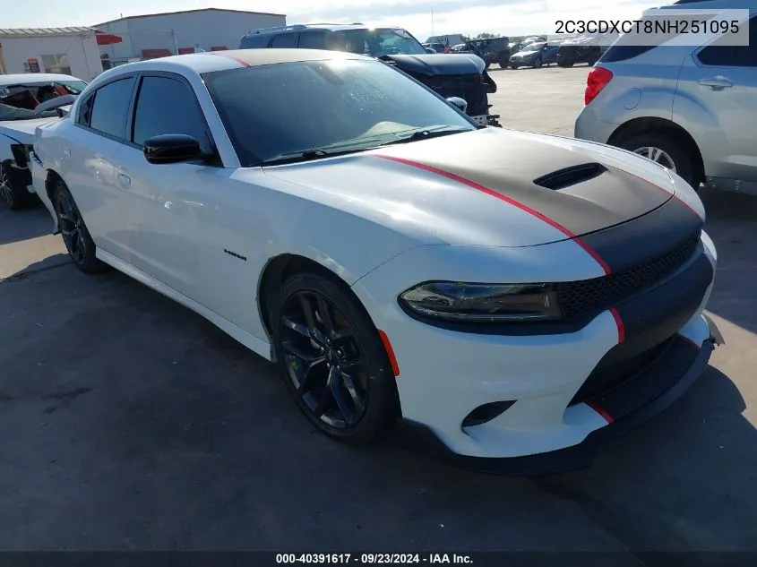 2022 Dodge Charger R/T VIN: 2C3CDXCT8NH251095 Lot: 40391617