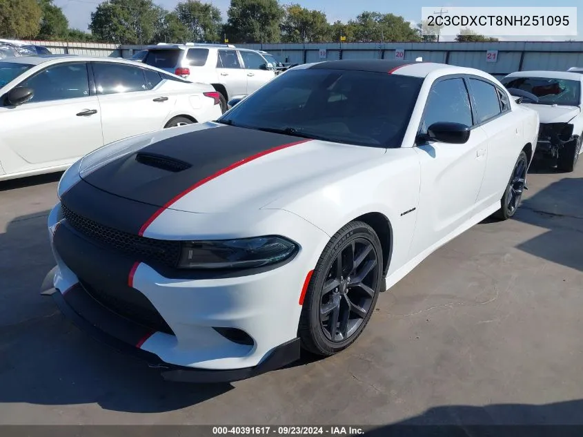 2022 Dodge Charger R/T VIN: 2C3CDXCT8NH251095 Lot: 40391617