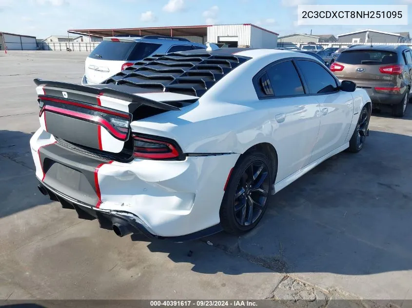 2022 Dodge Charger R/T VIN: 2C3CDXCT8NH251095 Lot: 40391617