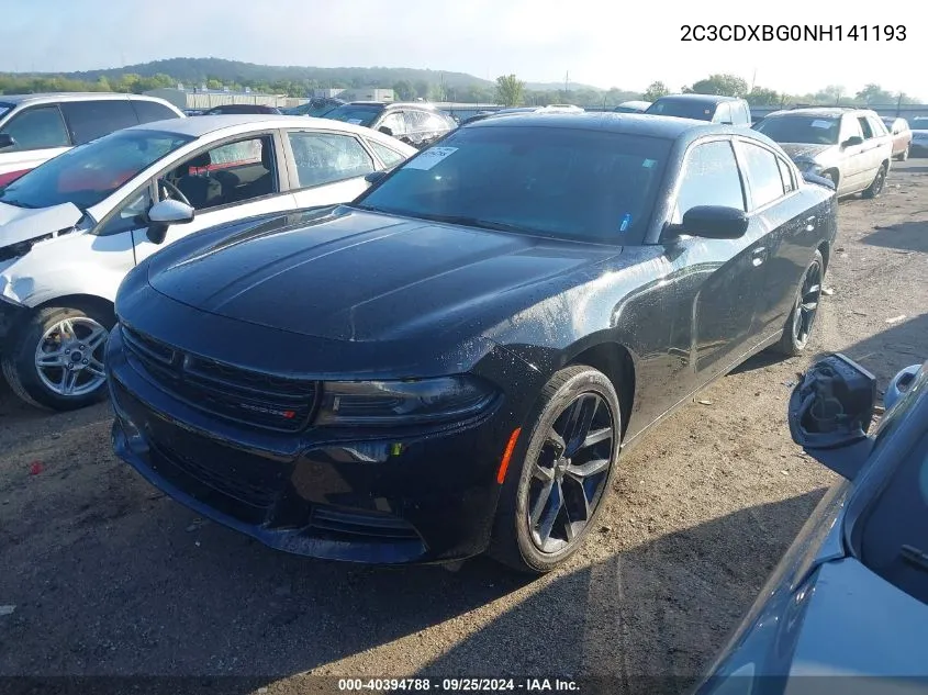 2022 Dodge Charger Sxt Rwd VIN: 2C3CDXBG0NH141193 Lot: 40394788