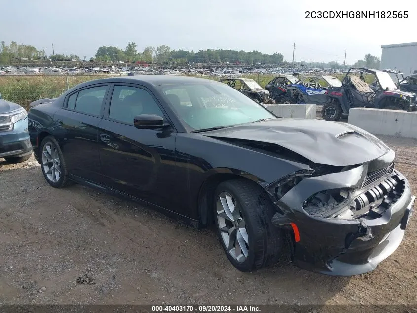 2022 Dodge Charger Gt Rwd VIN: 2C3CDXHG8NH182565 Lot: 40403170