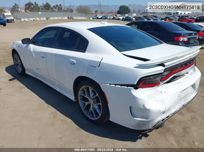 2C3CDXHG9NH175818 2022 Dodge Charger Gt Rwd