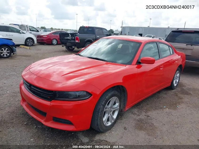 2C3CDXBG4NH240017 2022 Dodge Charger Sxt