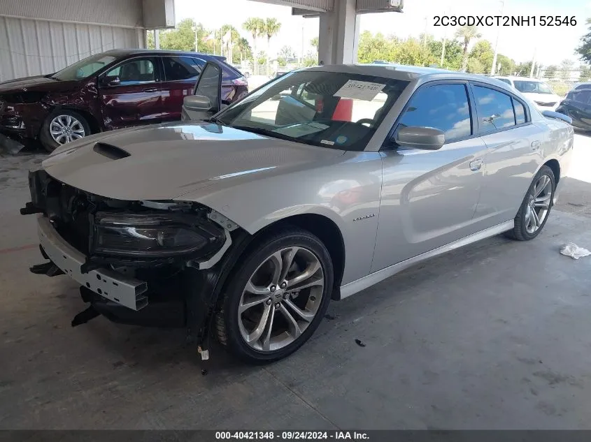 2022 Dodge Charger R/T VIN: 2C3CDXCT2NH152546 Lot: 40421348