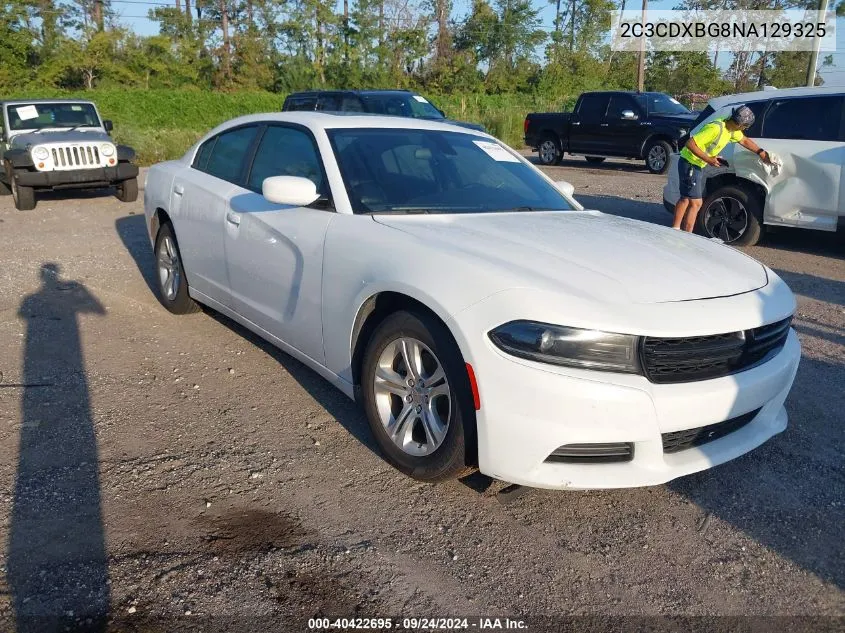 2022 Dodge Charger Sxt VIN: 2C3CDXBG8NA129325 Lot: 40422695