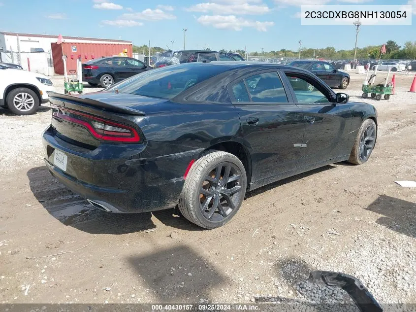 2022 Dodge Charger Sxt Rwd VIN: 2C3CDXBG8NH130054 Lot: 40430157