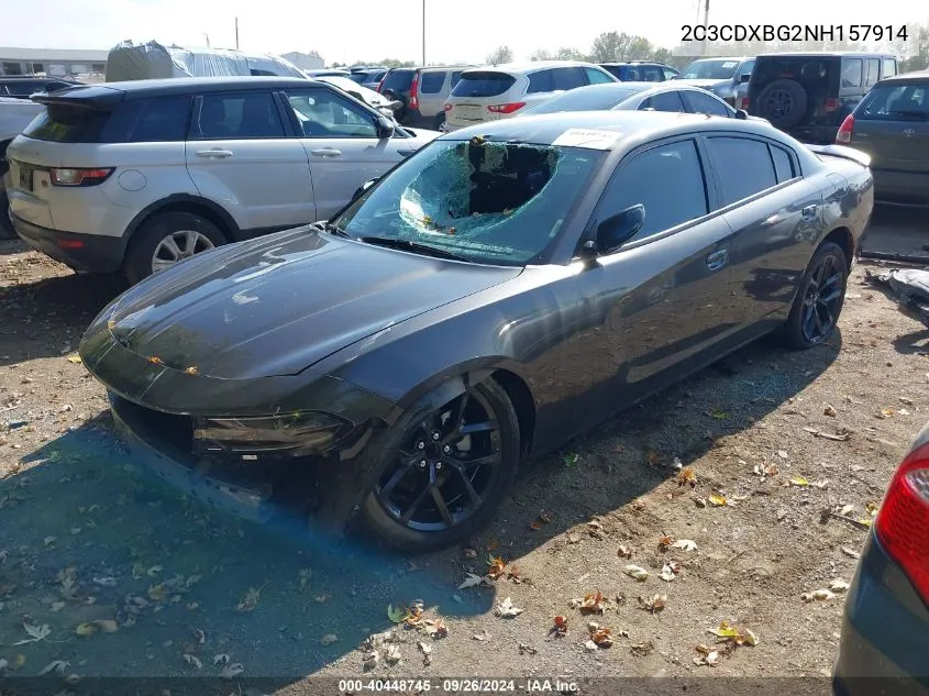 2022 Dodge Charger Sxt VIN: 2C3CDXBG2NH157914 Lot: 40448745