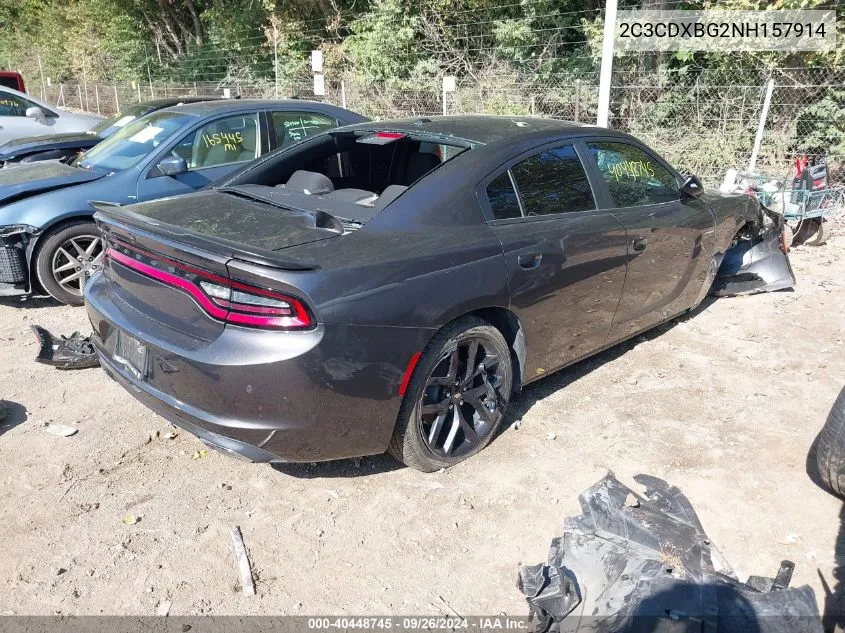 2022 Dodge Charger Sxt VIN: 2C3CDXBG2NH157914 Lot: 40448745