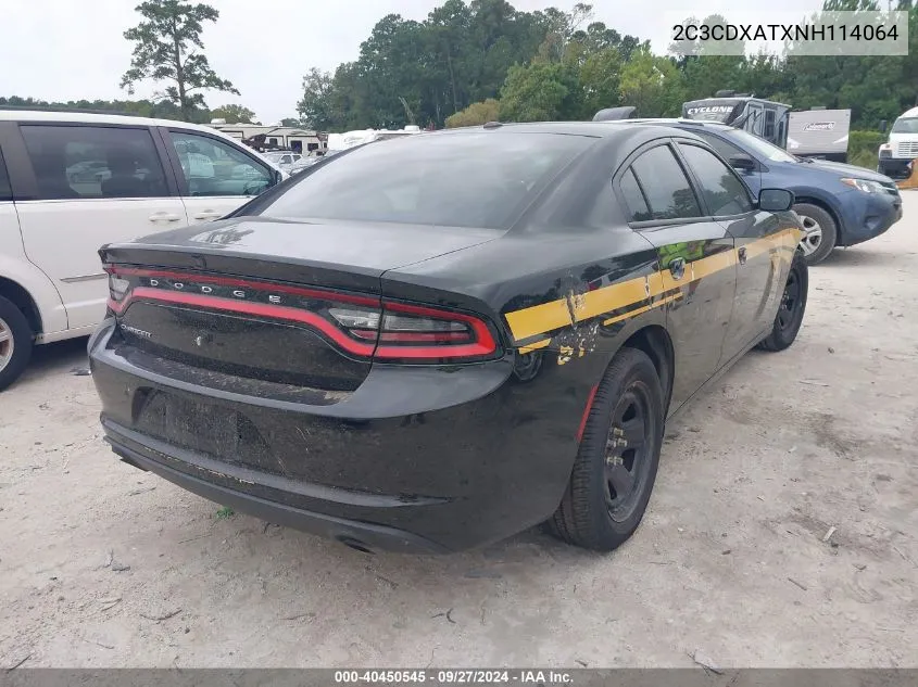 2022 Dodge Charger Police Rwd VIN: 2C3CDXATXNH114064 Lot: 40450545