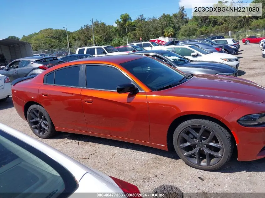 2022 Dodge Charger Sxt VIN: 2C3CDXBG4NH221080 Lot: 40477353