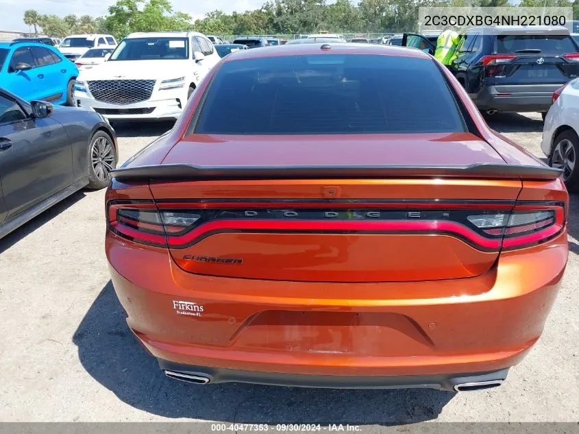 2022 Dodge Charger Sxt VIN: 2C3CDXBG4NH221080 Lot: 40477353