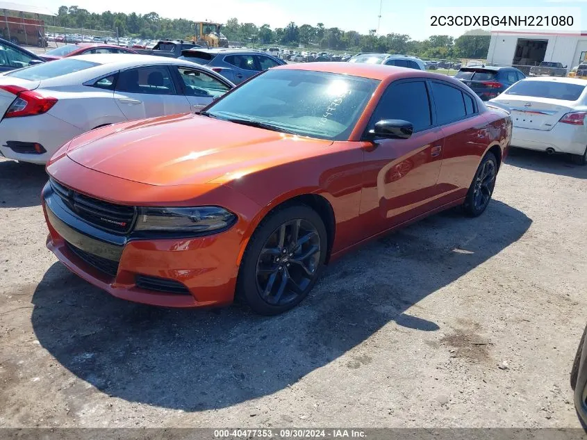 2022 Dodge Charger Sxt VIN: 2C3CDXBG4NH221080 Lot: 40477353