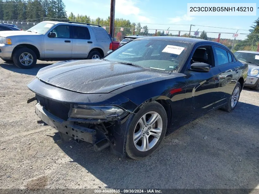 2022 Dodge Charger Sxt Rwd VIN: 2C3CDXBG5NH145210 Lot: 40480535