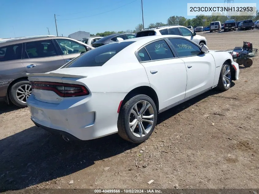 2022 Dodge Charger R/T VIN: 2C3CDXCT3NH132953 Lot: 40499566