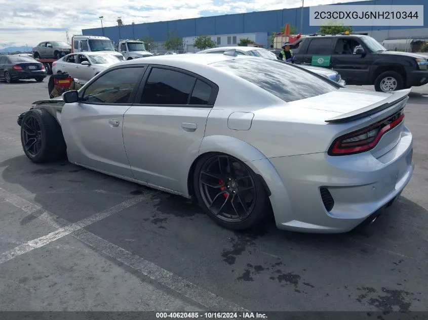 2022 Dodge Charger Scat Pack Widebody VIN: 2C3CDXGJ6NH210344 Lot: 40620485