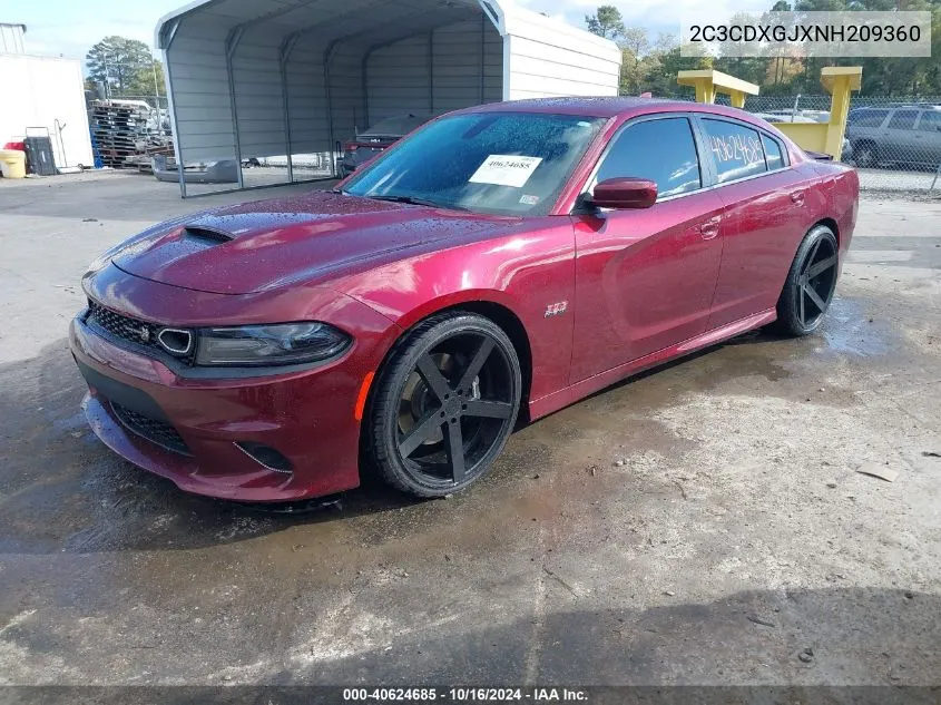 2022 Dodge Charger Scat Pack VIN: 2C3CDXGJXNH209360 Lot: 40624685