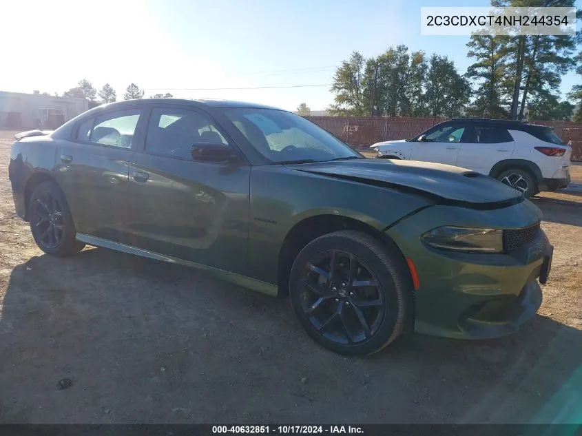 2022 Dodge Charger R/T VIN: 2C3CDXCT4NH244354 Lot: 40632851