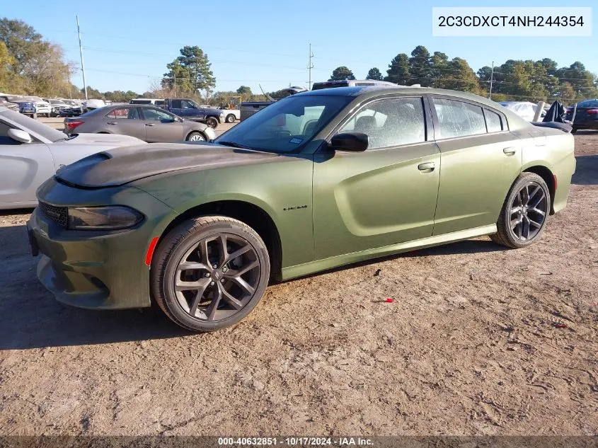 2022 Dodge Charger R/T VIN: 2C3CDXCT4NH244354 Lot: 40632851